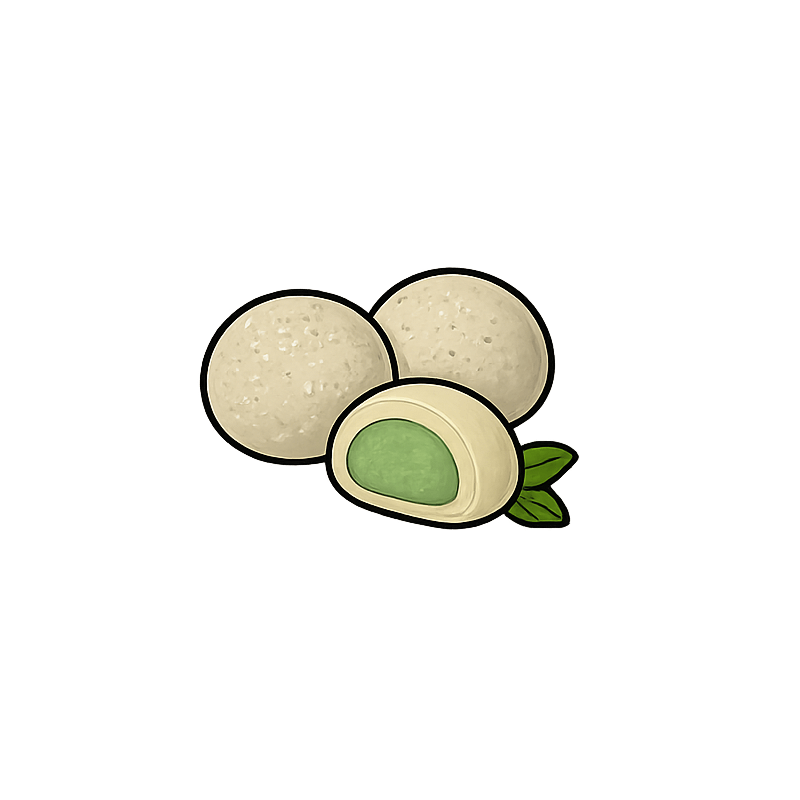 Mochi o smaku śmietanki i mięty