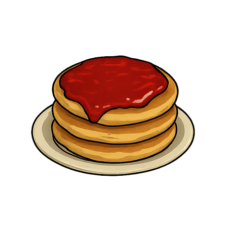 Pancakes z dżemem truskawkowym