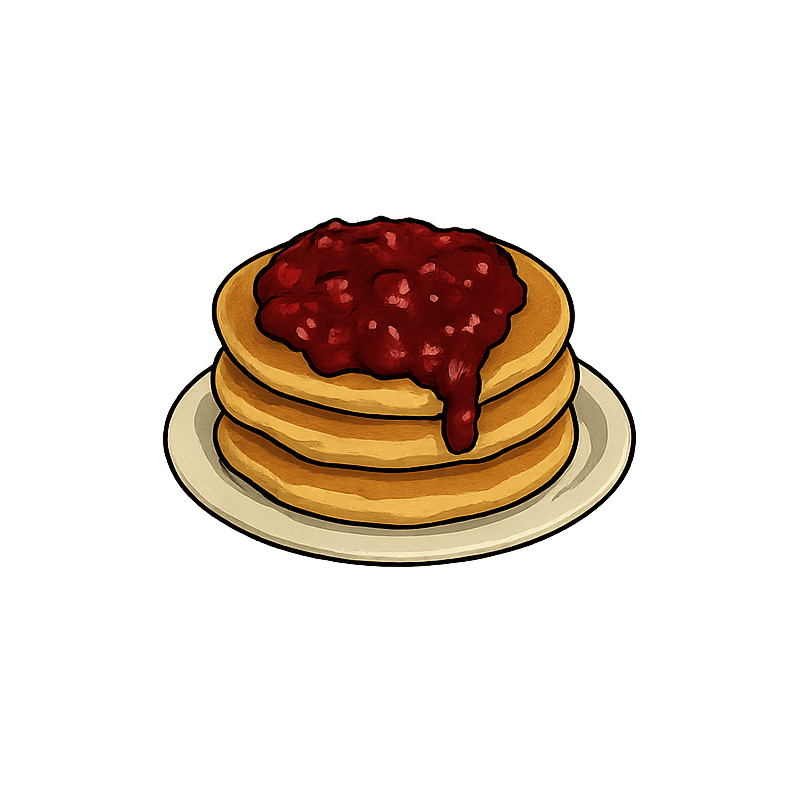 Pancakes z konfiturą z żurawiny