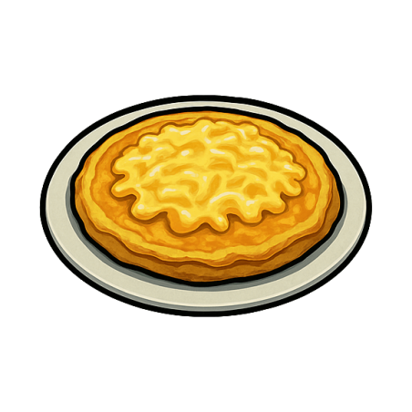 Omlet z trzema rodzajami sera
