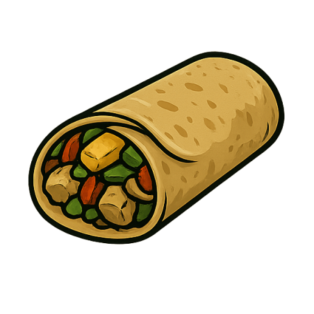 Burrito z warzywami i kurczakiem