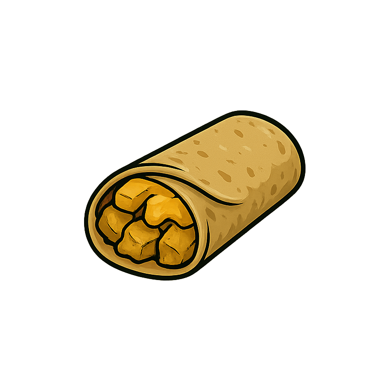 Patatas egg buritto