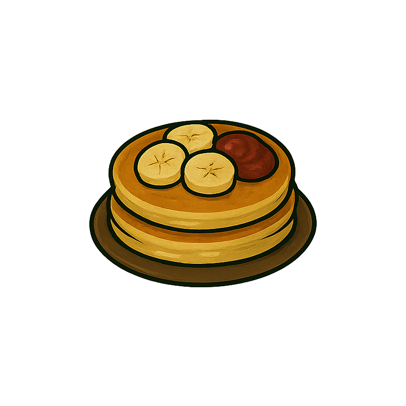 Fit pancakes z bananem i dżemem
